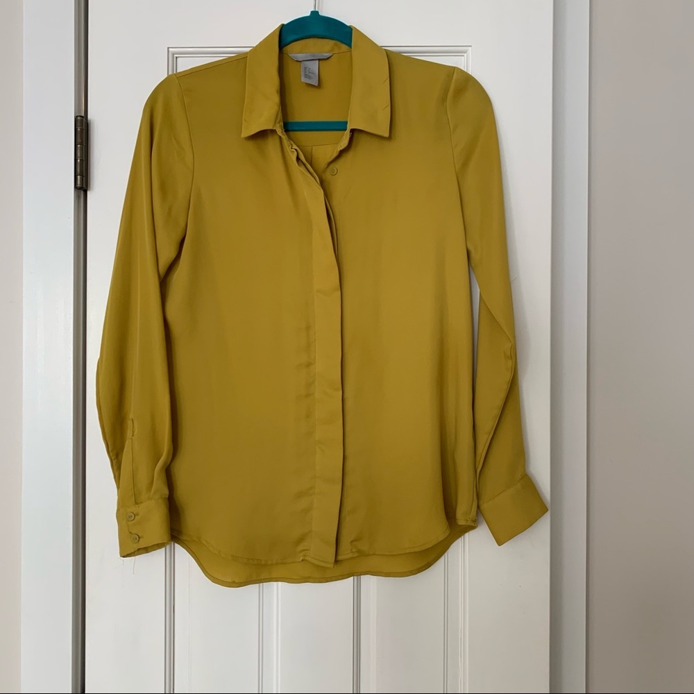 H&M shirt in size 6; mustard color; gently used